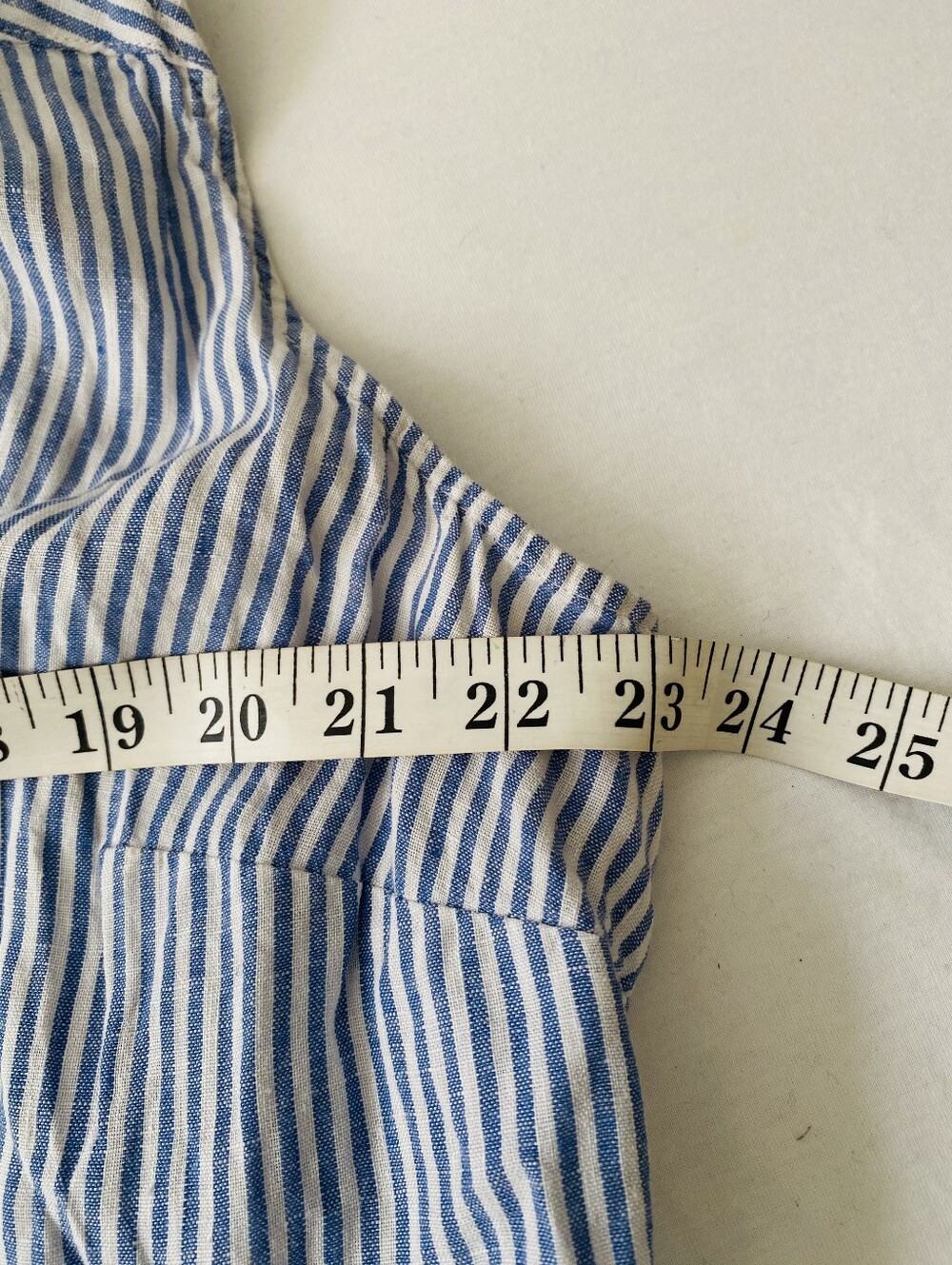 J. Jill Blue White Striped Linen Sleeveless Button Front Top Size 1X - Picture 13 of 13